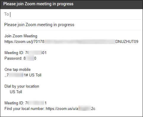Zoom email 