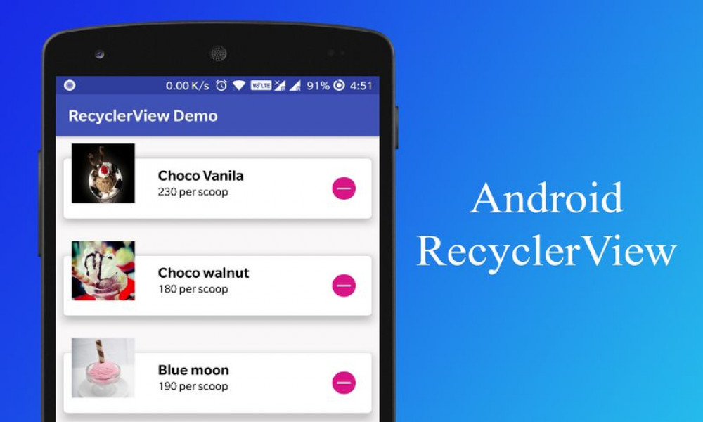 android studio recyclerview with button
